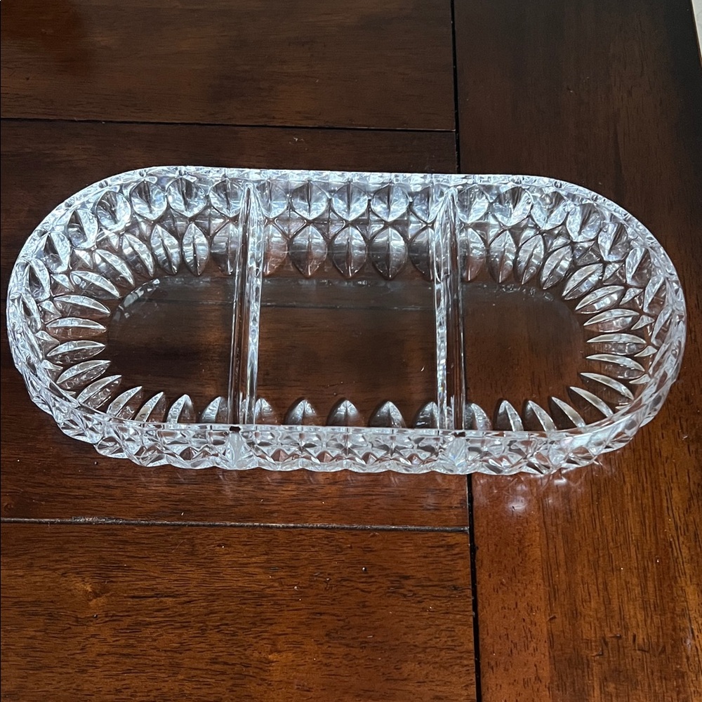 Vintage Garham Althea Oblong Elegant Crystal Divided Serving Dish